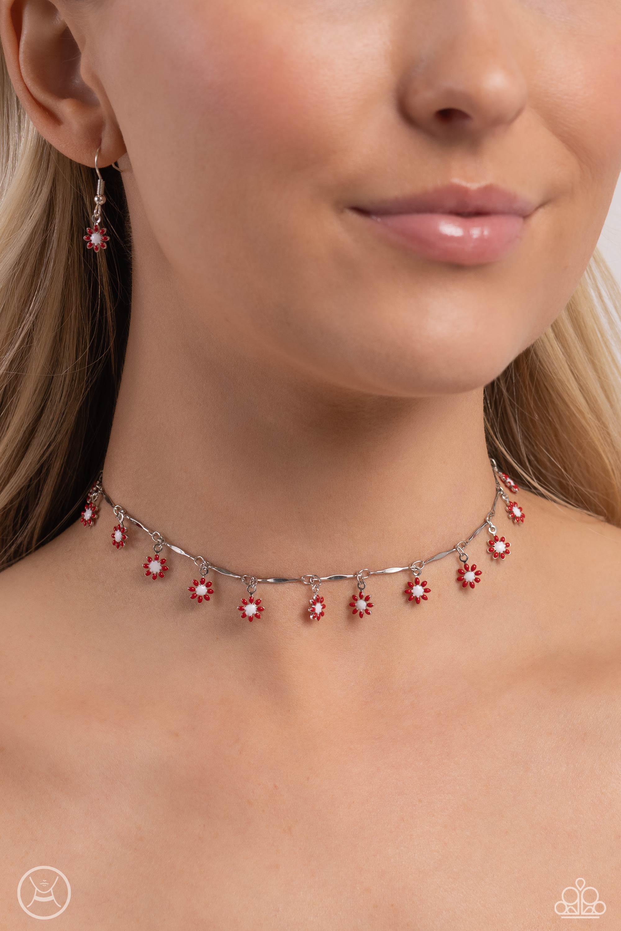 Delicate Display - Red Choker