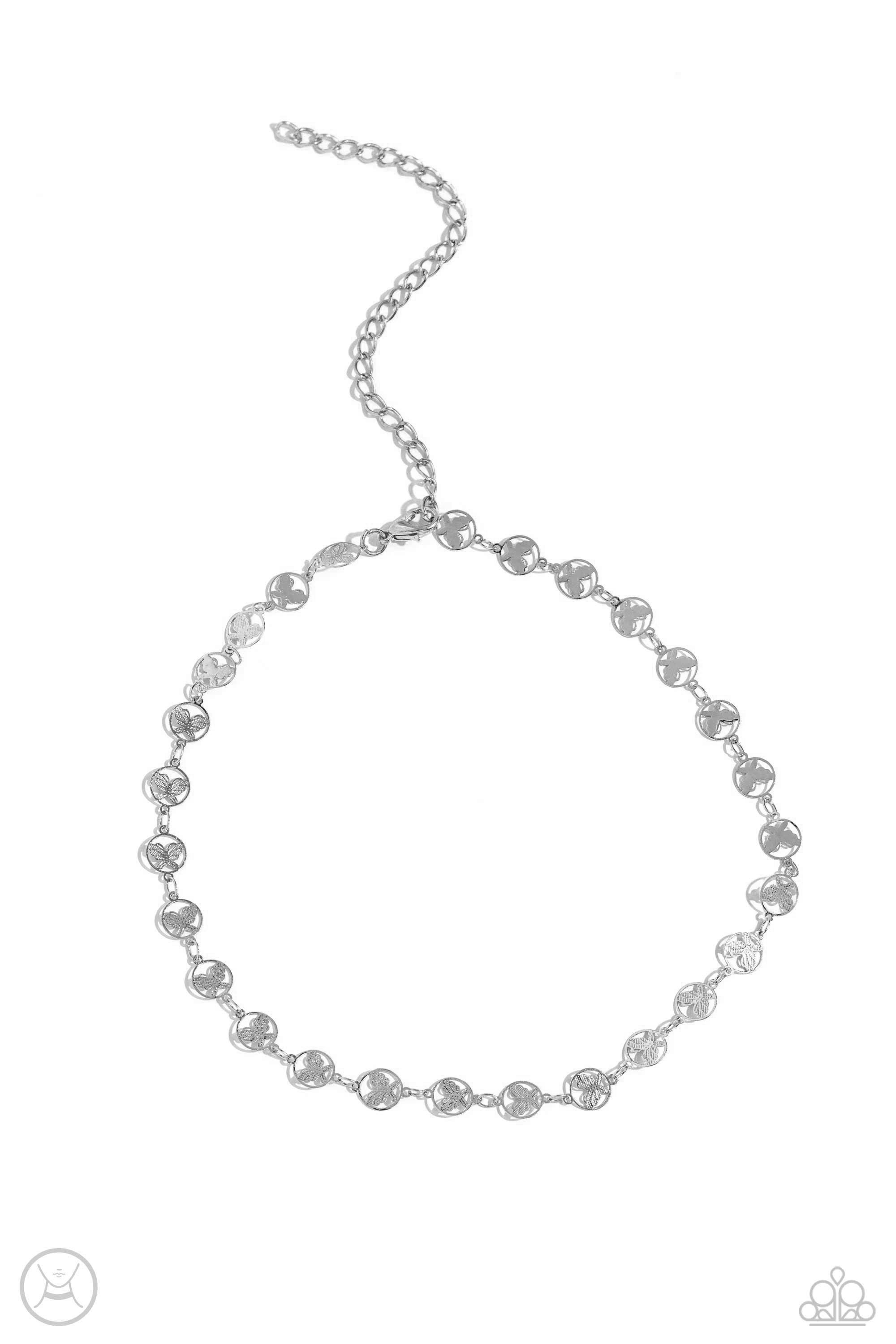 Fluttering Festival - Silver Choker